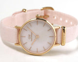 Daniel Wellington Petite Mother of Pearl Pink Dial Pink Nylon Strap Watch For Women - DW00100512 Authentic Buy Shop Now