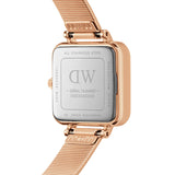 Daniel Wellington Quadro Studio Black Dial Rose Gold Mesh Strap Watch For Women - DW00100518 Authentic Buy Shop Now