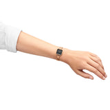 Daniel Wellington Quadro Studio Black Dial Rose Gold Mesh Strap Watch For Women - DW00100518 Authentic Buy Shop Now