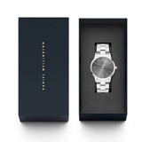 Daniel Wellington Link Grey Dial Silver Steel Strap Watch For Men - DW00100328 Authentic Buy Shop Now