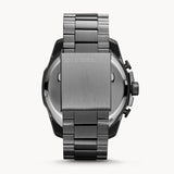 Diesel Mega Chief Chronograph Grey Dial Grey Steel Strap Watch for Men - DZ4282 Authentic Buy Shop Now