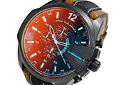 Diesel Mega Chief Quartz Black Dial Two Tone Leather Strap Watch For Men - DZ4305 Authentic Buy Shop Now