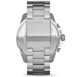 Diesel Mega Chief Chronograph White Dial Silver Steel Strap Watch For Men - DZ4328 Authentic Buy Shop Now