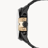 Diesel Mega Chief Chronograph Black Dial Black Steel Strap Watch For Men - DZ4338 Authentic Buy Shop Now