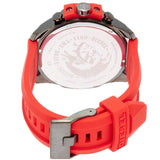 Diesel Mega Chief Chronograph Black Dial Red Silicone Strap Watch For Men - DZ4427 Authentic Buy Shop Now