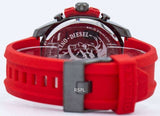 Diesel Mega Chief Chronograph Black Dial Red Silicone Strap Watch For Men - DZ4427 Authentic Buy Shop Now