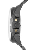 Diesel Mega Chief Chronograph Grey Dial Grey Steel Strap Watch For Men - DZ4466 Authentic Buy Shop Now