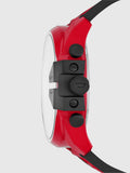 Diesel Mega Chief Chronograph Black Dial Red Rubber Strap Watch For Men - DZ4526 Authentic Buy Shop Now