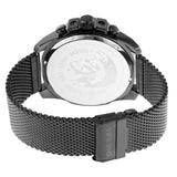 Diesel Mega Chief Chronograph Black Dial Black Mesh Strap Watch For Men - DZ4527 Authentic Buy Shop Now