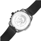 Diesel Mega Chief Chronograph Black Dial Black Mesh Strap Watch For Men - DZ4527 Authentic Buy Shop Now