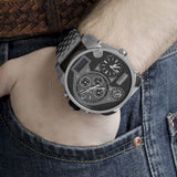 Diesel Mr Daddy 1.0 Black Dial Stainless Steel Stainless Watch For Men - DZ7221 Authentic Buy Shop Now