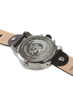 Diesel Little Daddy Black Dial Black Leather Strap Watch For Men - DZ7256 Authentic Buy Shop Now