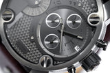 Diesel Little Daddy Dual Time Chronograph Grey Dial Stainless Steel Strap Watch For Men - DZ7263 Authentic Buy Shop Now