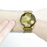 Diesel Mini Daddy Gold Dial Gold Steel Strap Watch For Men - DZ7306 Authentic Buy Shop Now