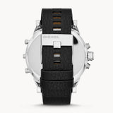 Diesel Mr Daddy Chronograph Black Dial Black Leather Strap Watch For Men - DZ7313 Authentic Buy Shop Now