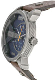 Diesel Mini Daddy Analog Blue Dial Brown Leather Strap Watch For Men - DZ7339 Authentic Buy Shop Now
