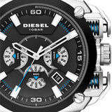 Diesel BAMF Chronograph Black Dial Black Leather Strap Watch For Men - DZ7345 Authentic Buy Shop Now
