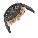 Diesel BAMF Chronograph Black Dial Black Leather Strap Watch For Men - DZ7346 Authentic Buy Shop Now