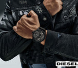 Diesel Mr Daddy 2.0 Chronograph Black Dial Black Steel Strap Watch For Men - DZ7396 Authentic Buy Shop Now