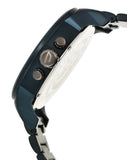 Diesel Daddy 2.0 Chronograph Grey Dial Blue Steel Strap Watch For Men - DZ7414 Authentic Buy Shop Now