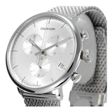 Calvin Klein High Noon Silver Dial Silver Mesh Bracelet Watch for Men - K8M27126 Authentic Buy Shop Now