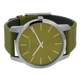 Calvin Klein City Green Dial Green Leather Strap Watch for Men - K2G211WL Authentic Buy Shop Now