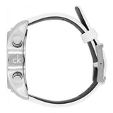 Calvin Klein Masculine Chronograph White Dial White Leather Strap Watch for Men - K2H27101 Authentic Buy Shop Now