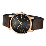 Calvin Klein City Chronograph Brown Dial Brown Leather Strap Watch for Men - K2G2G6G3 Authentic Buy Shop Now