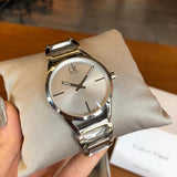 Calvin Klein Stately Silver Dial Silver Steel Strap Watch for Women - K3G23128 Authentic Buy Shop Now