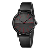 Calvin Klein Boost Black Dial Black Leather Strap Watch for Men - K7Y214CY Authentic Buy Shop Now