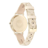 Emporio Armani Kappa Quartz Silver Dial Beige Leather Strap Watch For Women - AR11042 Authentic Buy Shop Now