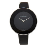 Calvin Klein Chic Black Dial Black Leather Strap Watch for Women - K7N23CB1 Authentic Buy Shop Now