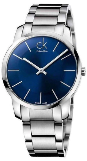Calvin Klein City Blue Dial Silver Steel Strap Watch for Men - K2G2G14N Authentic Buy Shop Now