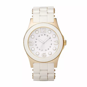 Marc Jacobs Pelly White Dial White SIlicone Strap Watch for Women - MBM2525 Authentic Buy Shop Now