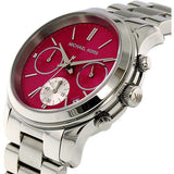 Michael Kors Runway Chronograph Pink Dial Silver Steel Strap Watch for Women - MK6160 Authentic Buy Shop Now