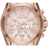 Michael Kors Bradshaw Chronograph Pink Dial Two Tone Steel Strap Watch For Women - MK6830 Authentic Buy Shop Now