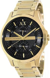 Armani Exchange Hampton Chronograph Black Dial Gold Steel Strap Watch For Men - AX2122 Authentic Buy Shop Now