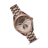 Michael Kors Lauryn Rose Gold Dial Brown Steel Strap Watch for Women - MK3757 Authentic Buy Shop Now