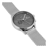 Tommy Hilfiger Chase Quartz Grey Dial Silver Mesh Bracelet Watch For Men - 1791484 Authentic Buy Shop Now