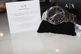 Armani Exchange Hampton Chronograph Skeleton Black Dial Silver Steel Strap Watch For Men - AX2199 Authentic Buy Shop Now