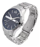 Armani Exchange Hampton Chronograph Blue Dial Silver Steel Strap Watch For Men - AX2132 Authentic Buy Shop Now