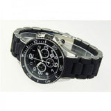 Marc Jacobs Rock Chronograph Black Dial Black Silicone Strap Watch for Women - MBM2551 Authentic Buy Shop Now