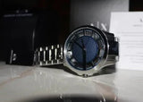 Armani Exchange Hampton Chronograph Blue Dial Silver Steel Strap Watch For Men - AX2178 Authentic Buy Shop Now