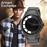 Armani Exchange Hampton Chronograph Black Dial Black Steel Strap Watch For Men - AX2189 Authentic Buy Shop Now