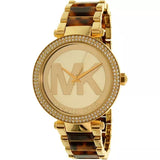 Michael Kors Parker Chronograph Gold Dial Two Tone Steel Strap Watch for Women - MK6109 Authentic Buy Shop Now