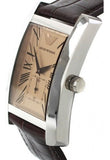 Emporio Armani Classic Beige Dial Brown Leather Strap Watch For Men - AR0154 Authentic Buy Shop Now