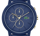 Lacoste 12.12 Blue Dial Blue Silicon Strap Watch for Men - 2011248 Authentic Buy Shop Now