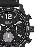 Guess Fleet Chronograph Black Dial Black Rubber Strap Watch for Men - W0971G1 Authentic Buy Shop Now