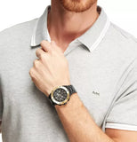 Michael Kors Lennox Chronograph Black Dial Black Steel Strap Watch For Men - MK8941 Authentic Buy Shop Now