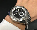 Tag Heuer Formula 1 Automatic Black Dial Silver Steel Strap Watch for Men - WAZ2012.BA0842 Authentic Buy Shop Now